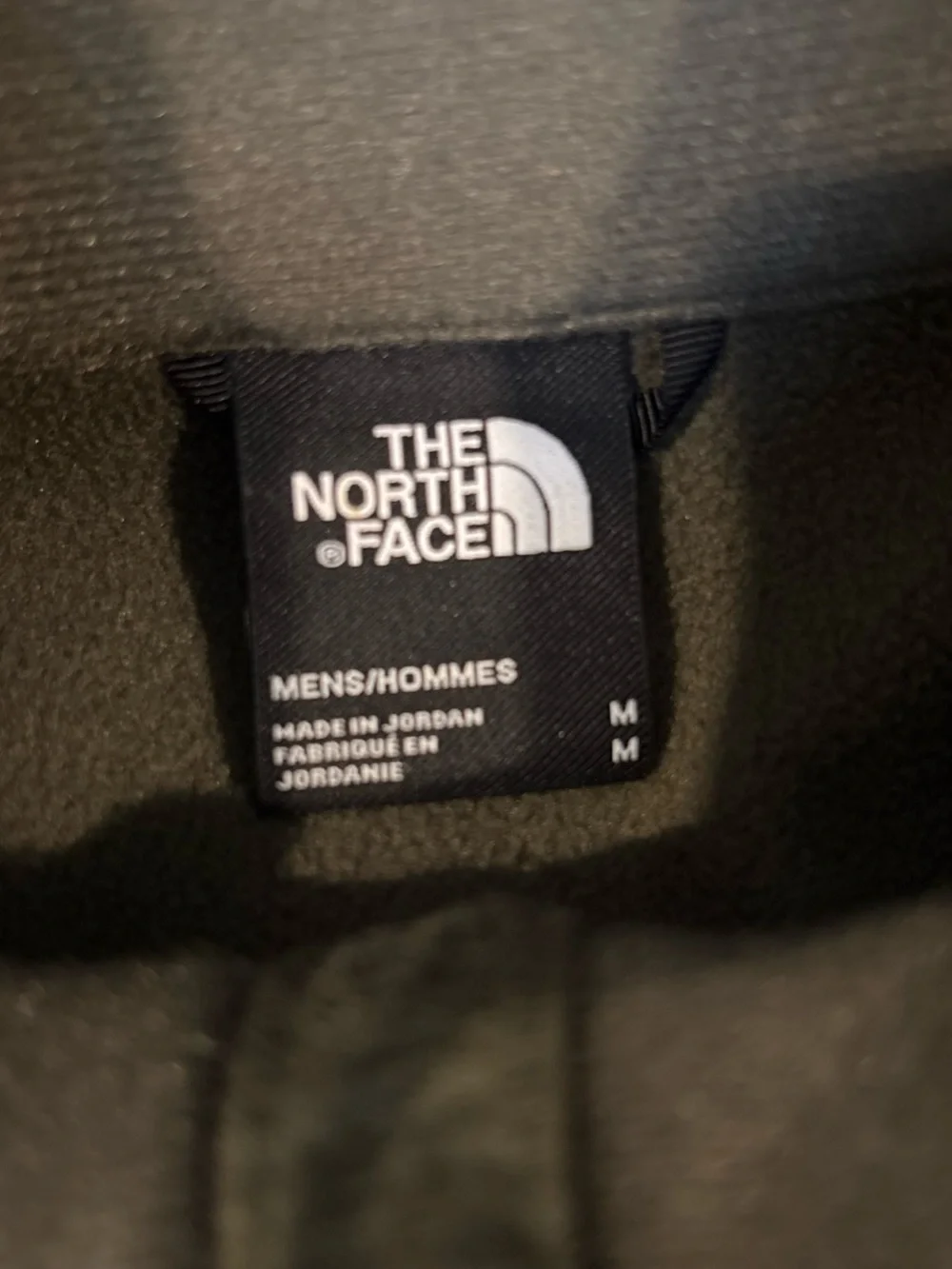 The North Face Dark Olive Green Men's Jacket with Logo Tag
